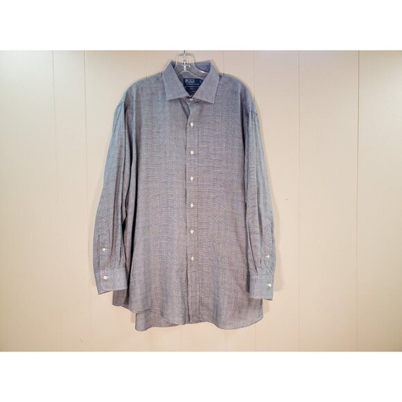 Polo Ralph Lauren Mens 17 1/2 Regent Classic Fit Plaid Long Sleeve Button Shirt - Picture 2 of 6